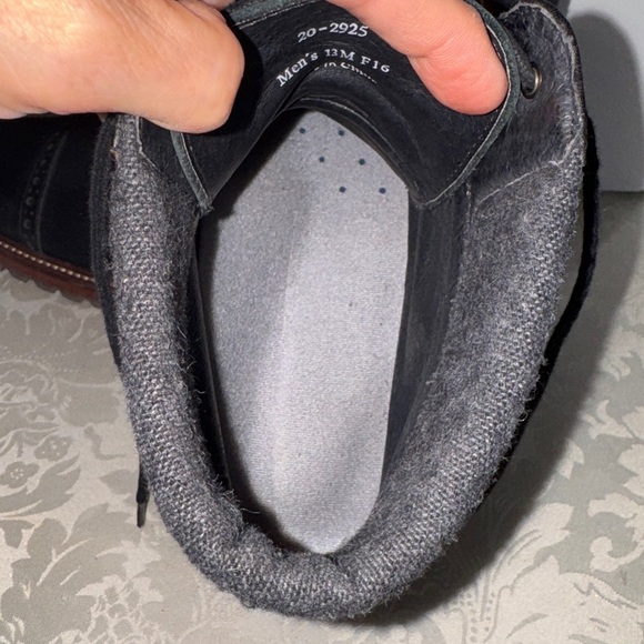 🔥Sale🔥 J & M EST. 1850 20-2925 MEN'S BLACK LEATHER & FABRIC CAPTOE BOOTS 13M - Picture 3 of 8